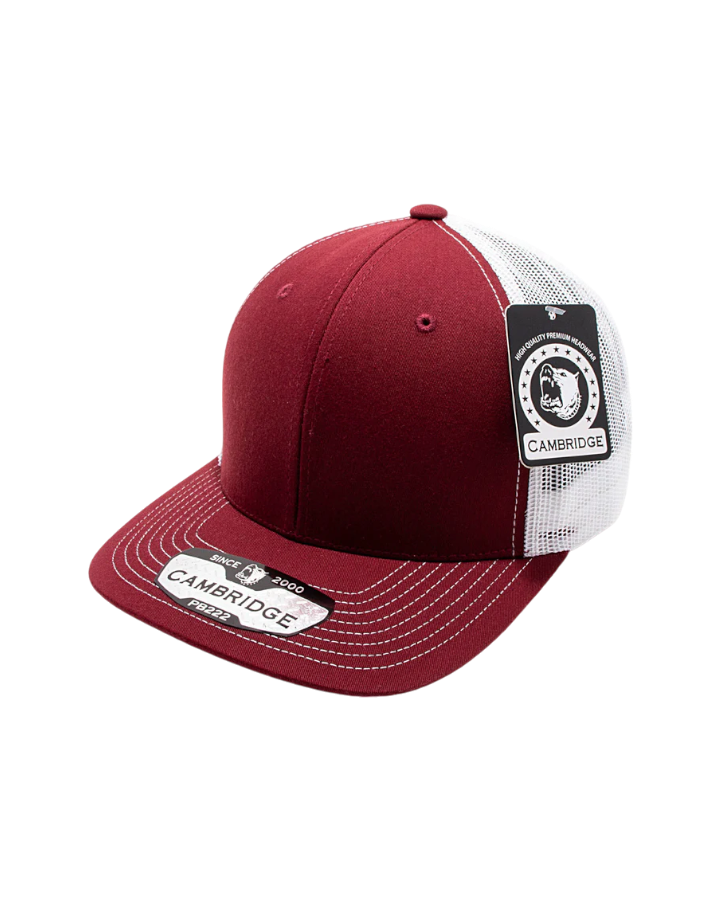 Pit Bull Cambridge PB222 Trucker Hat Burgundy/White Pit Bull Cambridge PB222 Trucker Hat Burgundy/White