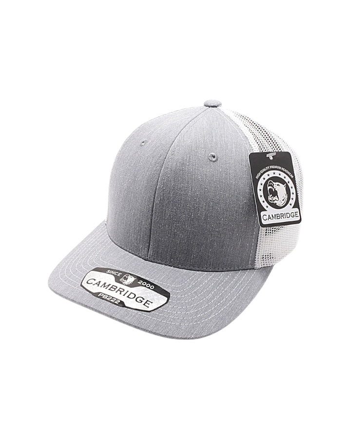 Pit Bull Cambridge PB222 Trucker Hat Heather Grey/White Pit Bull Cambridge PB222 Trucker Hat Heather Grey/White