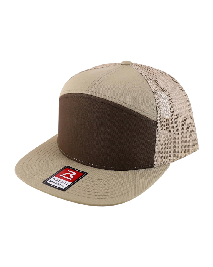 Richardson 168 7-Panel Trucker Hat Brown/Khaki Richardson 168 7-Panel Trucker Hat Brown/Khaki