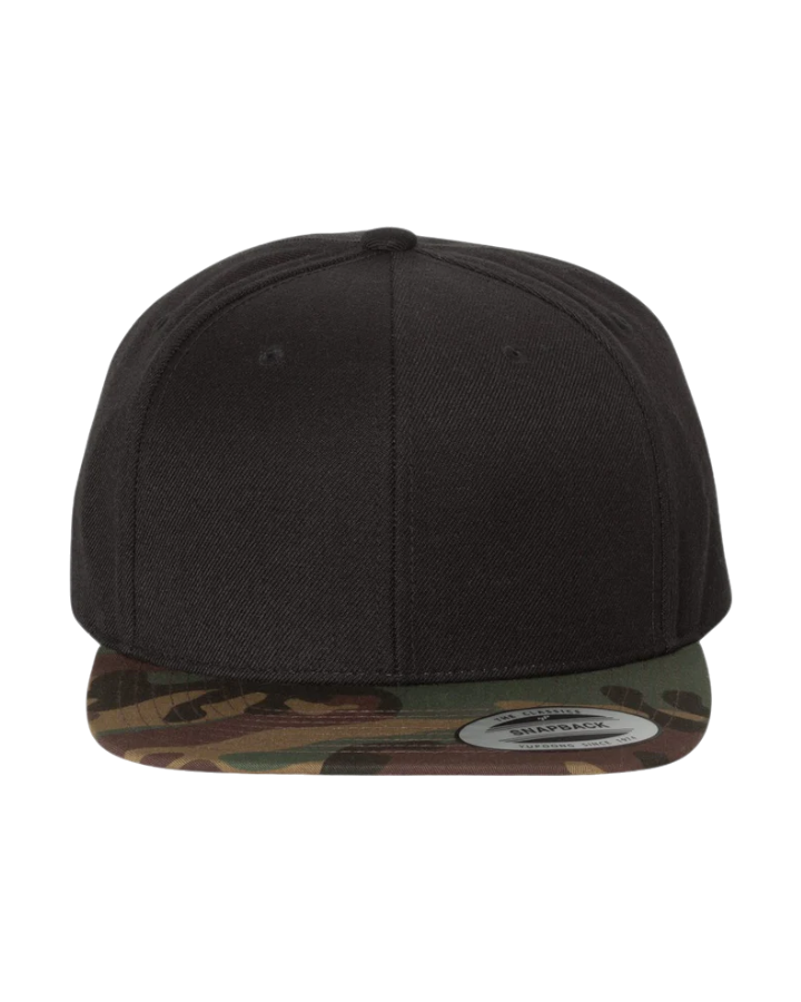 Yupoong 6089M Premium Snapback Black/Camo Yupoong 6089M Premium Snapback Black/Camo