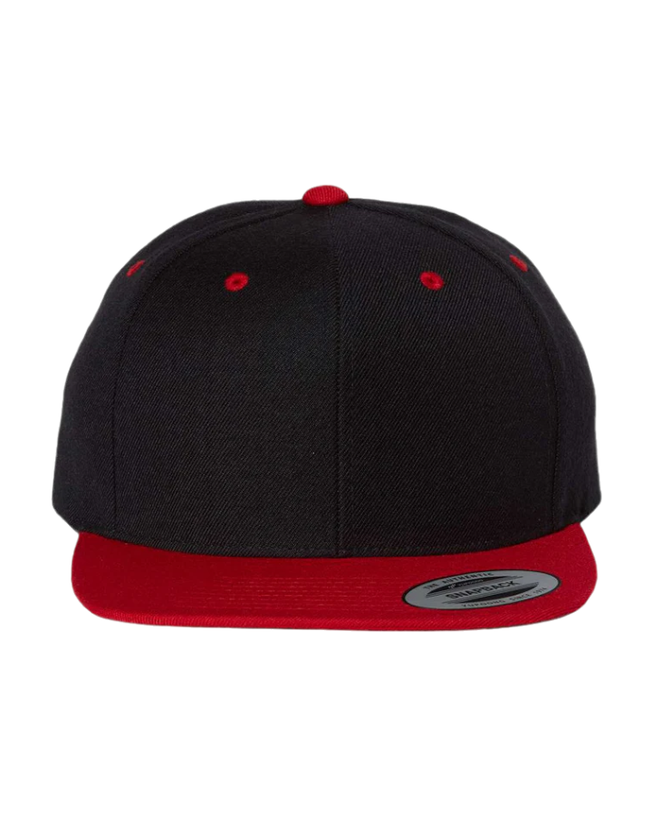 Yupoong 6089M Premium Snapback Black/Red Yupoong 6089M Premium Snapback Black/Red