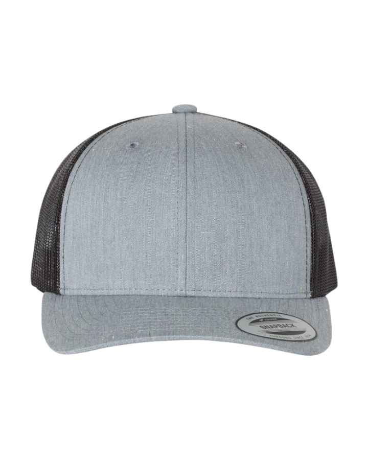 Yupoong 6606 6-Panel Heather Grey/Black Yupoong 6606 6-Panel Heather Grey/Black