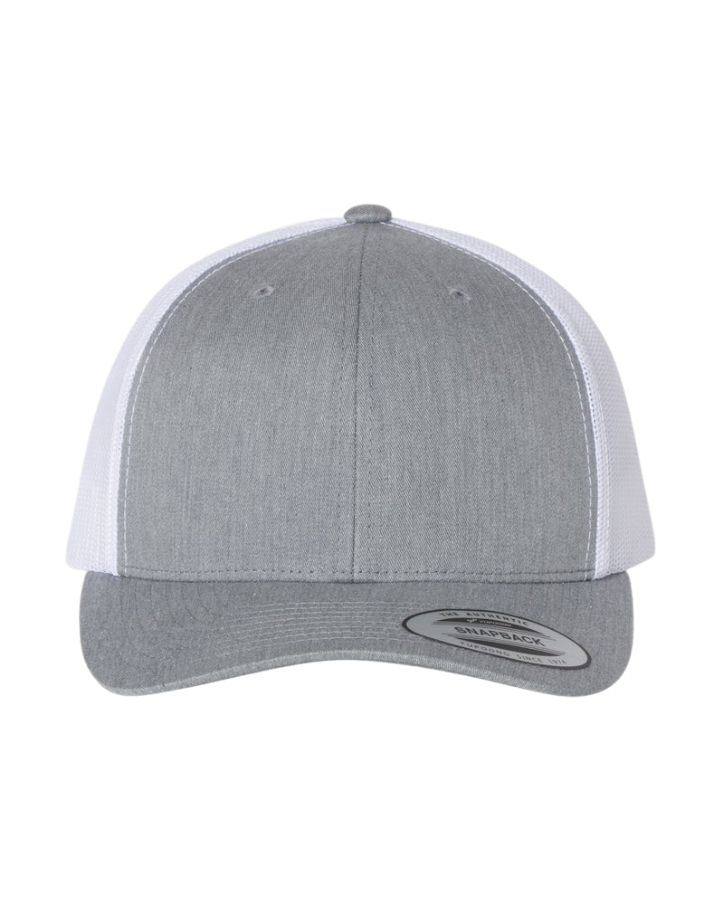 Yupoong 6606 6-Panel Heather Grey/White Yupoong 6606 6-Panel Heather Grey/White